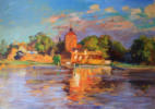 "Morgen auf der Spree", Öl auf Leinwand, 50 x 70 cm, 2012