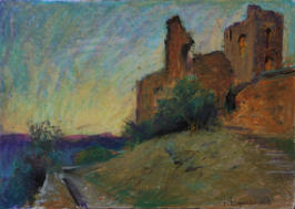 "Château de Grimaud" Ölpastell, 30 x 42 cm, 2013