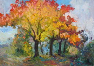 "Goldener Herbst", Öl auf Leinwand, 50 x 70 cm, 2008