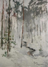 "Im Winterwald", Öl auf Leinwand, 70 x 50 cm, 2010