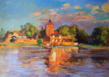 "Morgen auf der Spree", Öl auf Leinwand, 50 x 70 cm, 2012