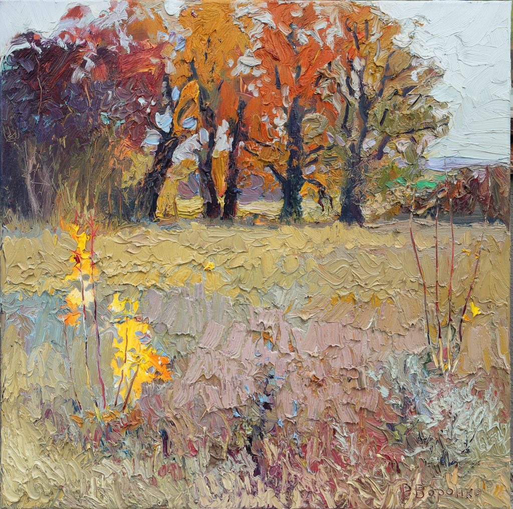 Frosted Morning Farewell. Oil On Canvas. 80x80 Cm. 2024 1024x1017